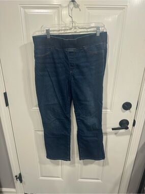 Talbots Women's Dark Blue Pull On Flare Cropped